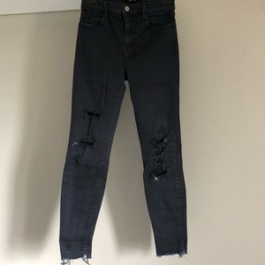 J Brand black distressed jean